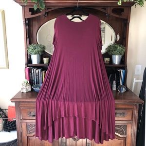 Piko high low swing dress
